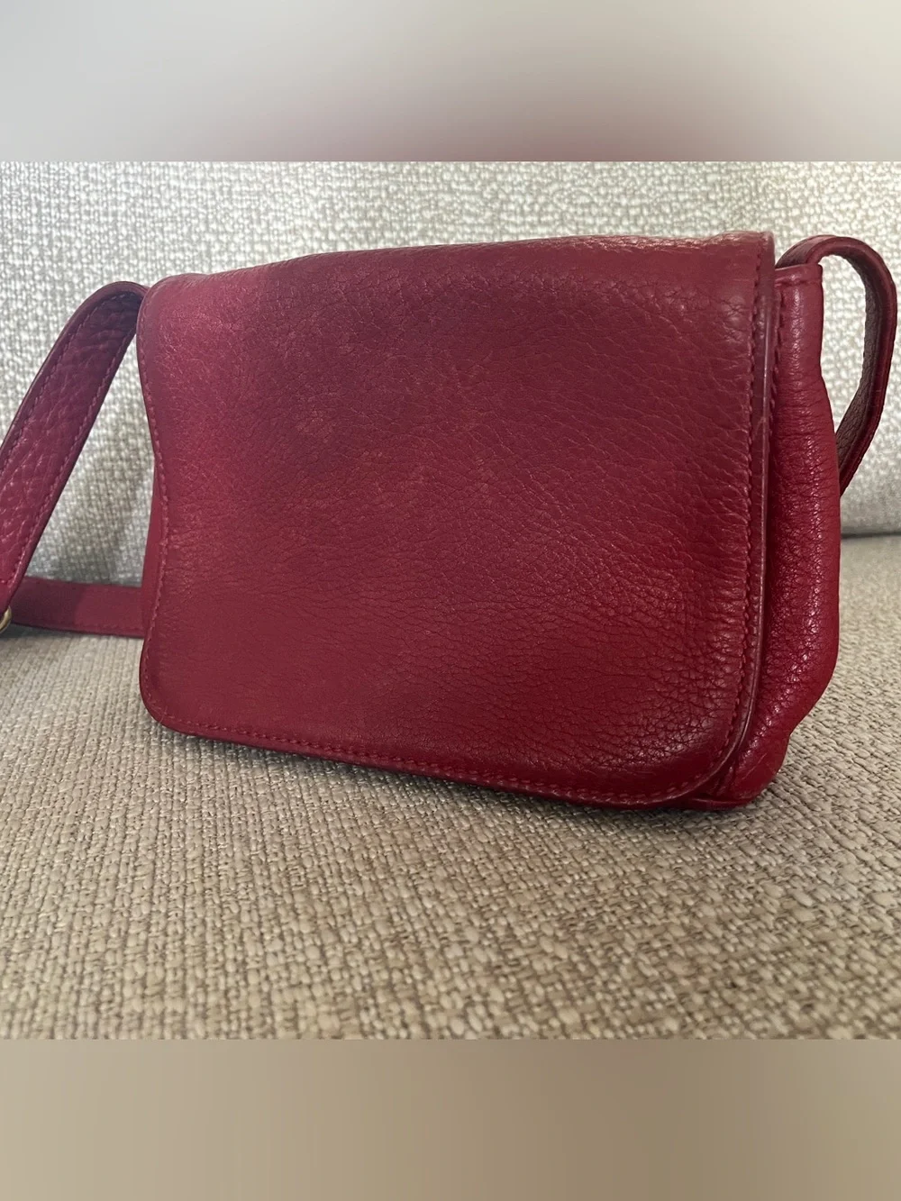 Vintage Coach - Red Leather Crossbody Bag - Women's Shoulder Purse